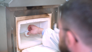 Sample in the Muffle Oven